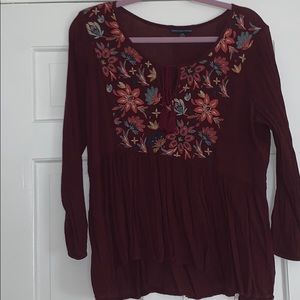 AEO floral Blouse